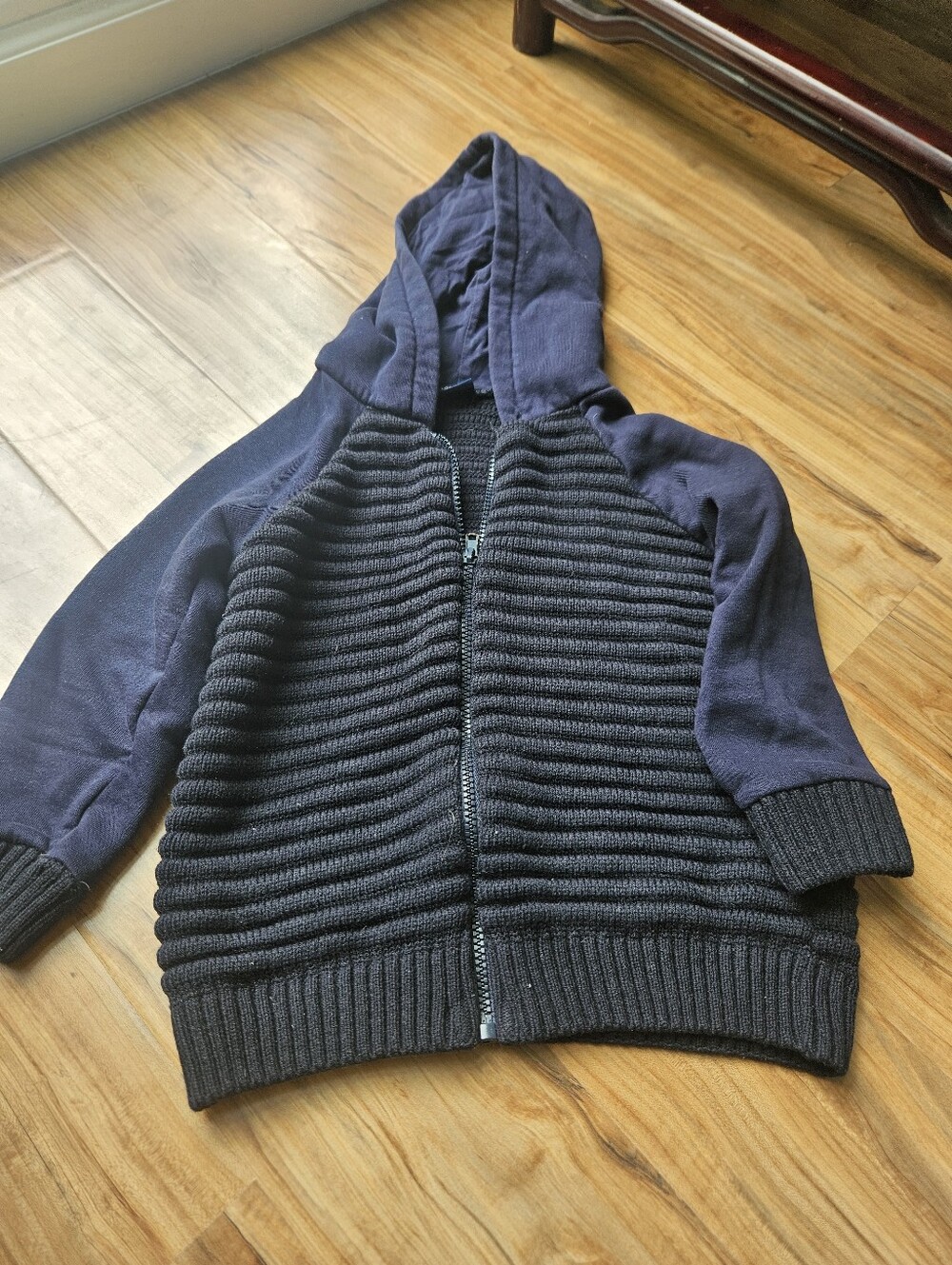 Kids Lc Waikiki Navy Hooded Zip-Up Sweater Jacket 4-5 Years